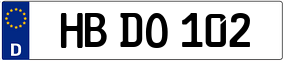 Trailer License Plate